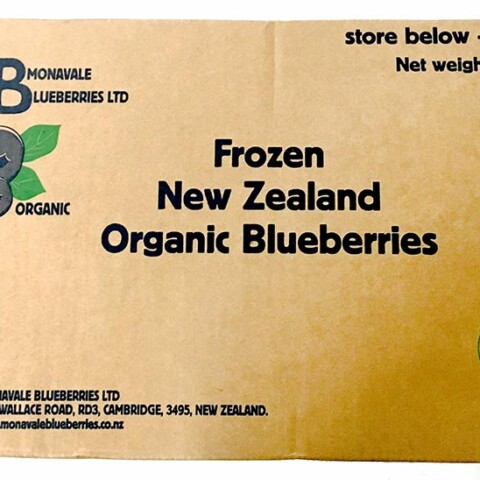 10kg Box Frozen Organic Blueberries